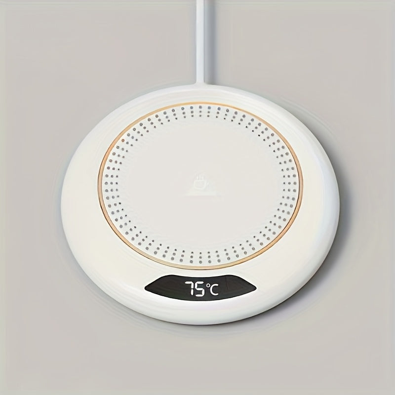 Smart Electric Hot Cup Warmer with USB-Powered Pad, 3-Temperature Settings & 8-Hour Timer